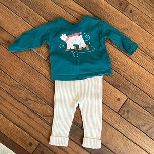 Hanna Andersson Polar Bear outfit 3-6 months